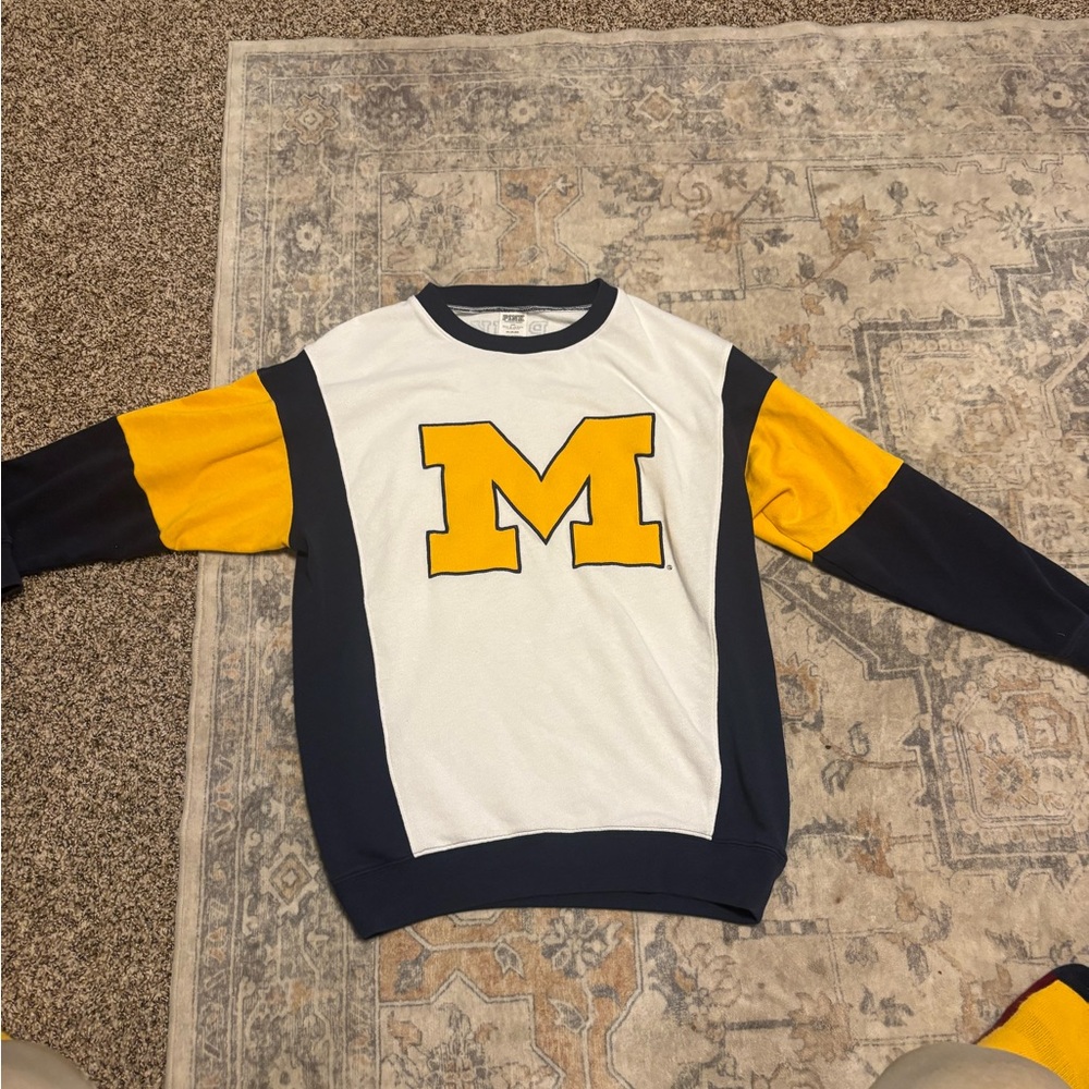 Victoria's Secret Navy and Yellow Sweatshirt
